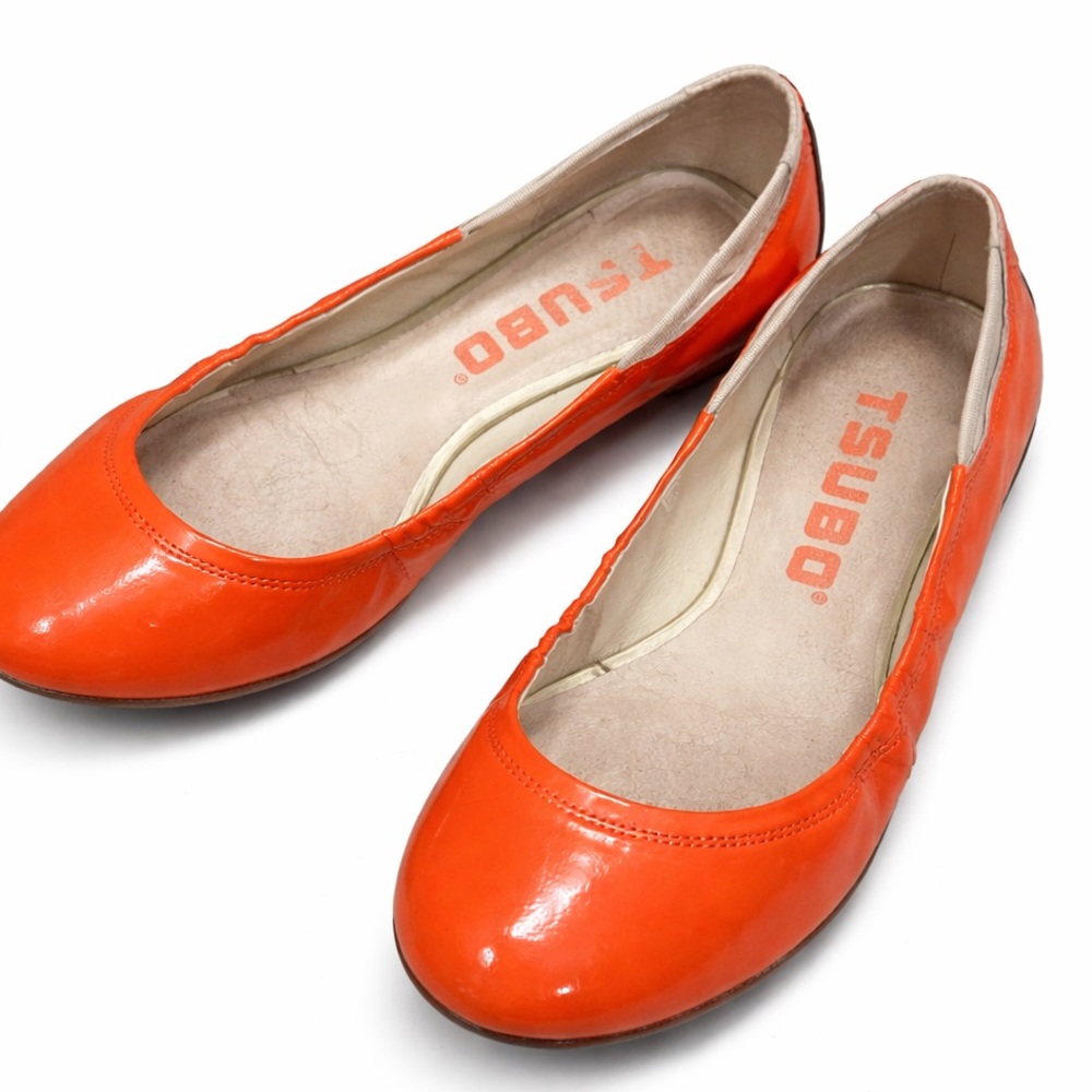 Tsubo‎ Women's Bright Orange Flats